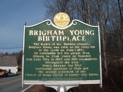Brigham Young Birthplace Marker image. Click for full size.