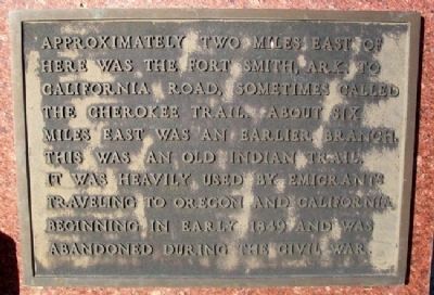 Pioneer Trails Cherokee Trail Marker image. Click for full size.