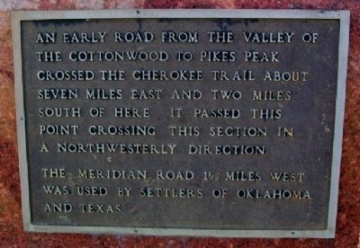 Pioneer Trails Meridian Road Marker image. Click for full size.