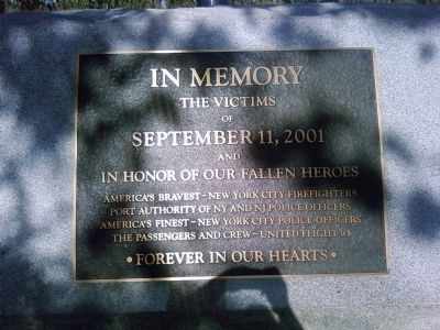 September 11th California Memorial Marker image. Click for full size.