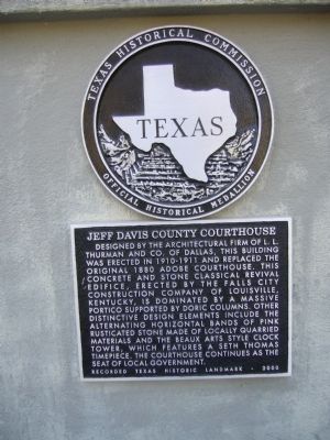 Jeff Davis County Courthouse Marker image. Click for full size.