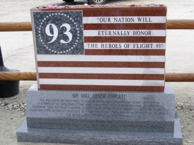 Flight 93 National Memorial Marker image. Click for full size.