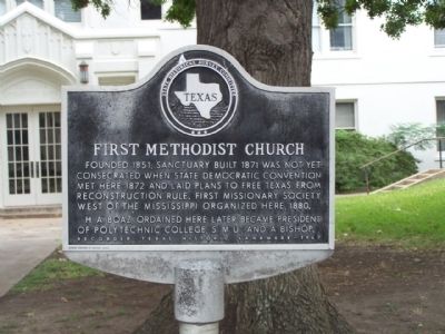 First Methodist Church Marker. Click for full size. First Methodist Church Marker image. Click for full size.