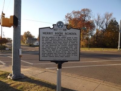 Merry High School Marker image. Click for full size.