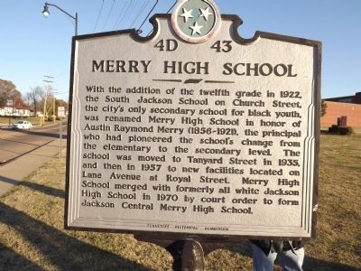 Merry High School Marker image. Click for full size.