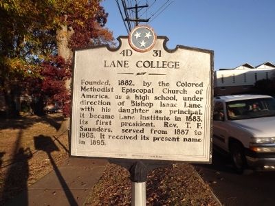 Lane College Marker image. Click for full size.
