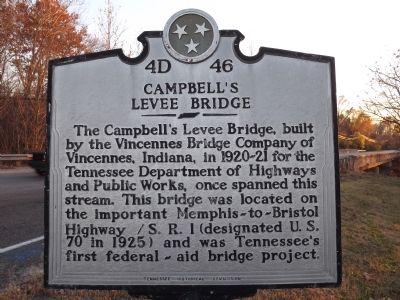 Campbell's Levee Bridge Marker image. Click for full size.