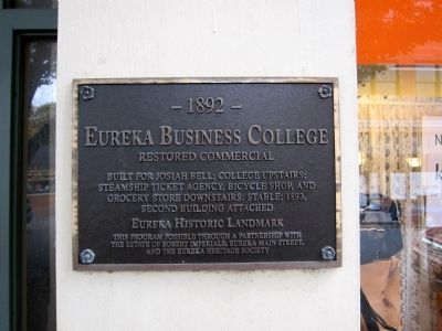Eureka Business College Marker image. Click for full size.
