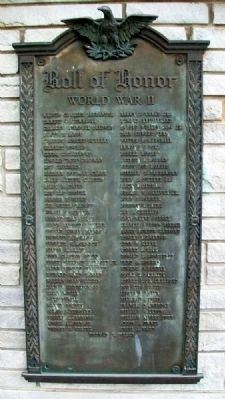 War Memorial World War II Honor Roll image. Click for full size.