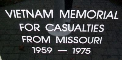 Vietnam Memorial For Casualties From Missouri Marker image. Click for full size.