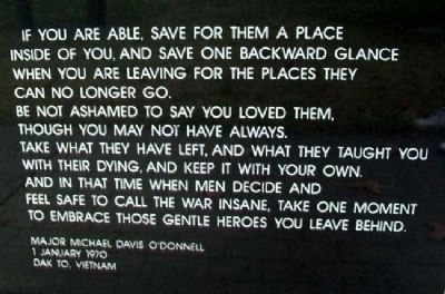 Vietnam Memorial For Casualties From Missouri Poem image. Click for full size.