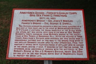 Armstrong's Division - Forrest's Cavalry Corps. Marker image. Click for full size.