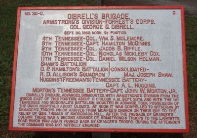Dibrell's Brigade Marker image. Click for full size.