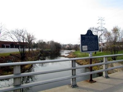 View of marker on the bridge. Click for full size. View of marker on the bridge image. Click for full size.