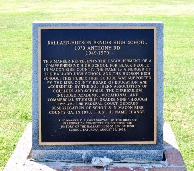 Ballard-Hudson Senior High School Marker image. Click for full size.