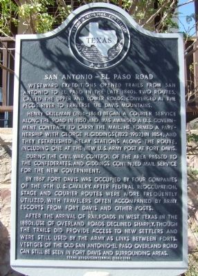 San Antonio-El Paso Road Marker image. Click for full size.