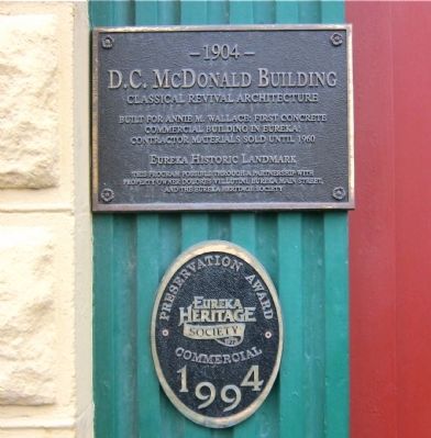 D. C. McDonald Building Marker image. Click for full size.