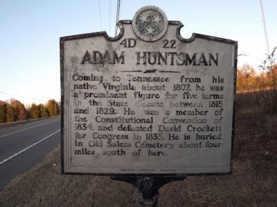 Adam Huntsman Marker is missing. image. Click for full size.