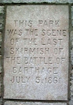 Last Skirmish of the Battle of Carthage Marker image. Click for full size.
