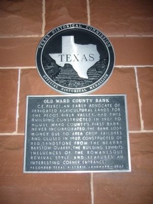 Old Ward County Bank Marker image. Click for full size.