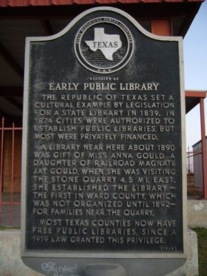 Early Public Library Marker image. Click for full size.