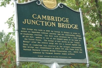Cambridge Junction Bridge Marker image. Click for full size.