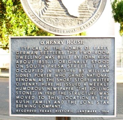 O. Henry House Marker image. Click for full size.