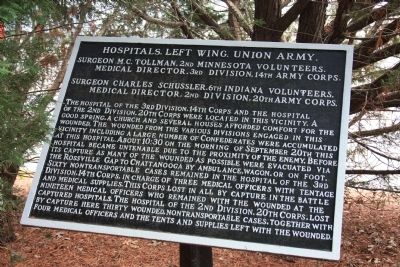 Hospitals, Left Wing, Union Army. Marker image. Click for full size.