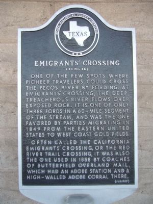 Emigrants' Crossing Marker image. Click for full size.