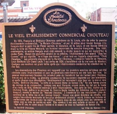 Le Vieil Etablissement Commercial Chouteau Marker (Side B) image. Click for full size.