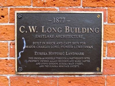 C.W. Long Building Marker image. Click for full size.