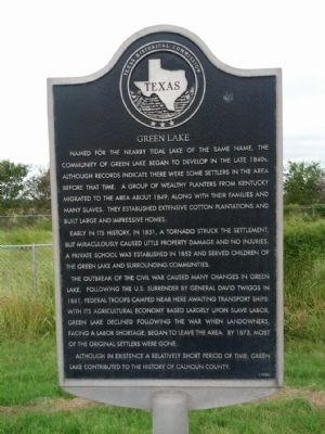 Green Lake Marker image. Click for full size.
