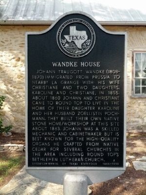 Wandke House Marker. Click for full size. Wandke House Marker image. Click for full size.