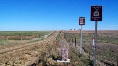 Santa Fe Trail Marker. Click for full size. Santa Fe Trail Marker image. Click for full size.
