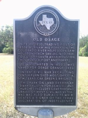 Old Osage Marker. Click for full size. Old Osage Marker image. Click for full size.