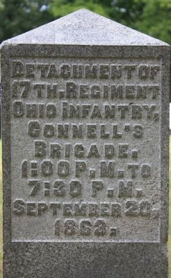 17th Ohio Infantry Marker image. Click for full size.