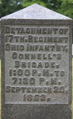 17th Ohio Infantry Marker image. Click for full size.