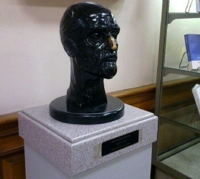 Juan Ramón Jiménez - bust on display in the foyer of Jiménez Hall, University of MD image. Click for full size.