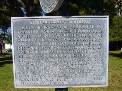 Winkler County Courthouse Marker image. Click for full size.