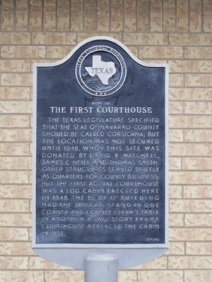 Site of the First Courthouse Marker image. Click for full size.