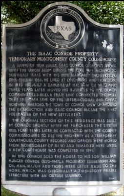The Isaac Conroe Property Marker image. Click for full size.