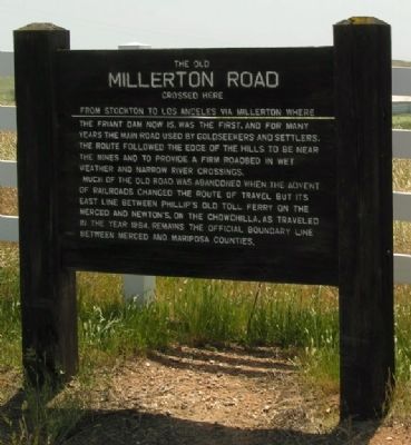 The Old Millerton Road Crossed Here Marker image. Click for full size.