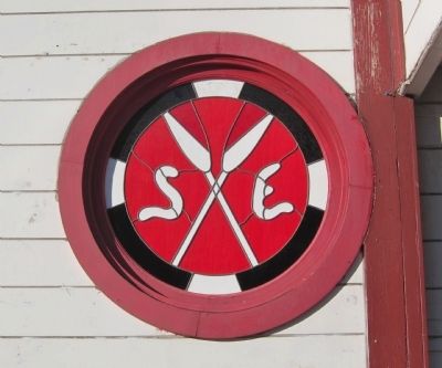 The South End Rowing Club decorative window image. Click for full size.