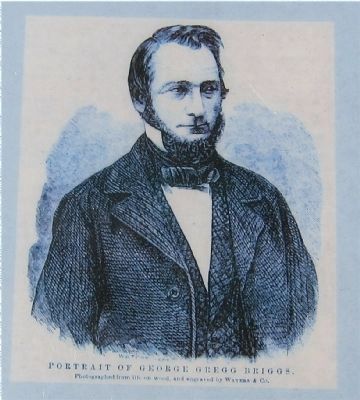 <i>Portrait of George Gregg Briggs</i> - closeup of engraving on marker image. Click for full size.