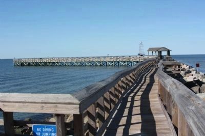 Present day Fishing pier atop the jetty image. Click for full size.