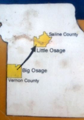 Map Showing Movement of Little Osage image. Click for full size.