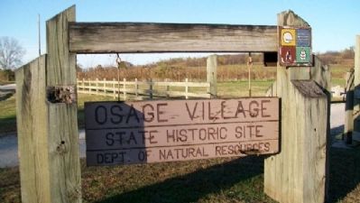 Osage Village State Historic Site Sign image. Click for full size.