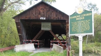 Hammond Covered Bridge Marker and bridge.. Click for full size. Hammond Covered Bridge Marker and bridge. image. Click for full size.