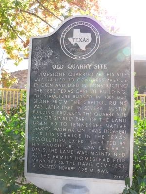 Old Quarry Site Marker. Click for full size. Old Quarry Site Marker image. Click for full size.