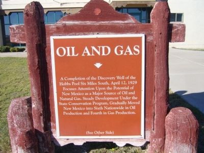 Oil and Gas Marker (front side) image. Click for full size.